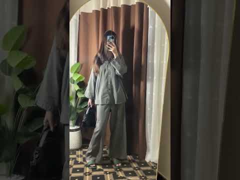 Garment-Dyed Cotton Co-Ord Set – Oversized Shirt & Wide Pants