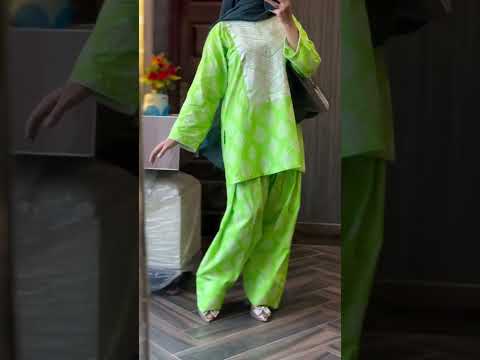 2 Piece Embroidred Co- Ord Set with Farshi Salwar