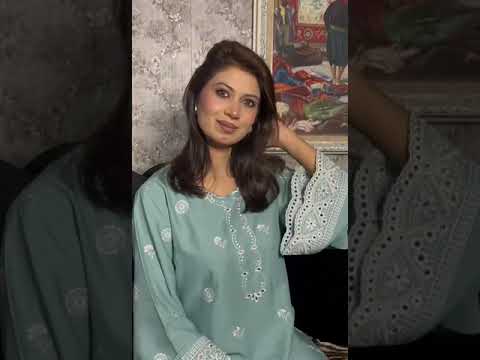 2 Piece Cotton Dobby Chikankaari Embroidered Suit