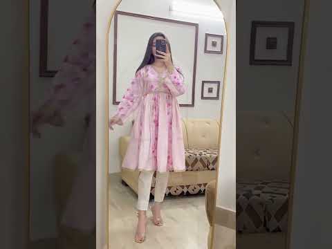 Cotton Printed Patch Work Frock Unique & Comfortable 1 Piece