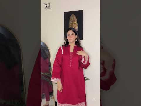 2 Piece Cotton Embroidered Suit