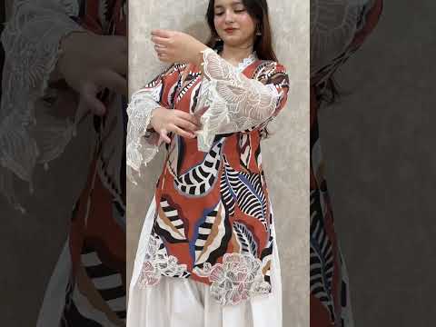Embroidered Cotton 2-Piece Co-ord Set with Farshi Shalwar
