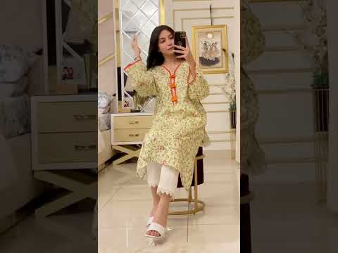 Sleek & Unique Design Cotton Printed Kurta 1 Piece