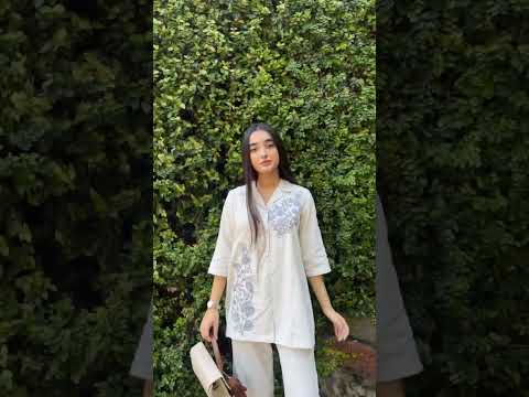 Embroidered Cotton 2-Piece Co-Ord Set