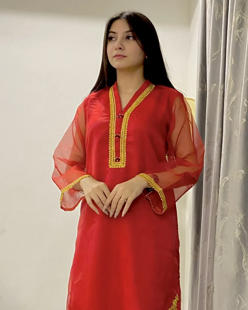 Embroidered Laurex Work Stitched Suit Linned 2 Piece
